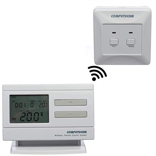 COMPUTHERM Q7RF termostato digital inalámbrico programable de interiores para calefacción, aire acondicionado y suelo radiante-Regulador inalámbrico