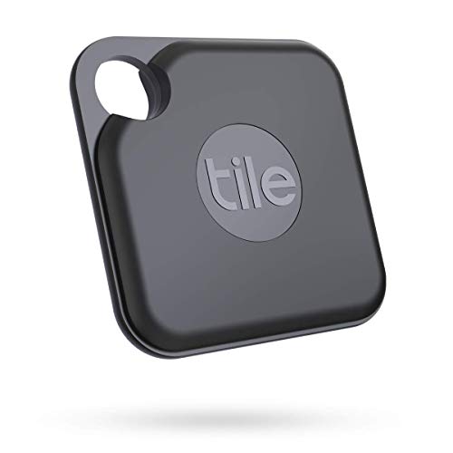 Tile Pro (2020) buscador de objetos Bluetooth, pack de 1, radio de búsqueda 120m, batería 1 años, compatible con Alexa, Google Smart Home, iOS, Android, busca llaves, mandos a distancia y más, negro
