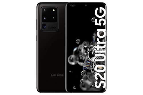 Samsung Galaxy S20 Ultra 5G - Smartphone 6.9' Dynamic AMOLED (12GB RAM, 128GB ROM, cámara 108MP gran angular, Octa-core Exynos 990, 5000mAh batería, carga ultra rápida) Cosmic Black