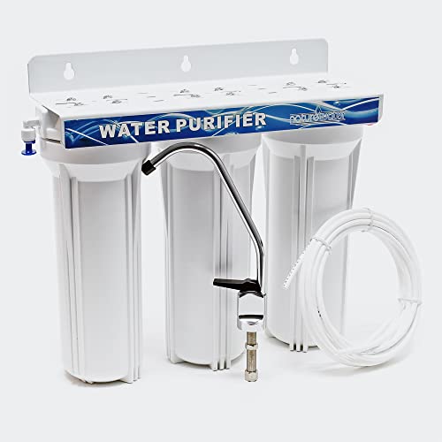 Naturewater NW-PR303 Filtro de agua 3-Etapas Cartucho sedimentos Carbón activado Filtración de agua