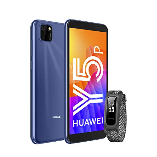 HUAWEI Y5P - Smartphone con Pantalla de 5.45', 32 GB ROM, 2GB RAM, Dual SIM, Cámara de 8MP+5MP, Color Azul + Band 4e Grey