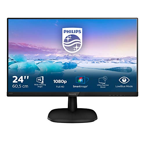 Philips Monitor 243V7QDSB/00- 24', FHD, 75Hz, IPS, Flicker Free, (1920x1080, 250cd/m² VESA, DSUB, HDMI)