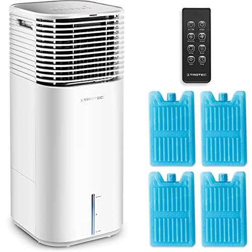 TROTEC Climatizador PAE 49, 4 en 1: Enfriamiento, Ventilación, Purificación, Humidificación, 4 niveles de ventilación, Mando a distancia IR, Temporizador