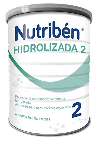 Nutribén Hidrolizada 2 Leche en polvo de Continuación para bebés con alergia a la proteína de leche de vaca- A partir de los 6 meses- 1 unidad 400g