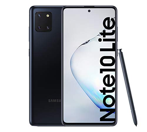 Samsung Galaxy Note 10 Lite - Smartphone de 6.7' FHD+ (4G, Dual SIM, 6GB RAM, 128GB ROM, cámara trasera 12MP(W)+12MP(UW)+12MP, cámara frontal 32MP, Octacore Exynos 9810), Aura Black [Versión española]
