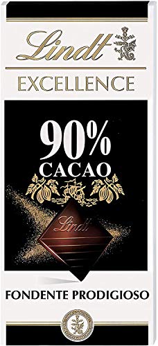 Lindt Excellence Tableta de Chocolate Negro 90% Cacao, 100g