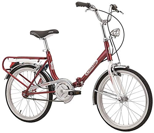 Cicli Cinzia Firenze - Bicicleta plegable, cuadro de acero, ruedas de 20', talla 31, rojo